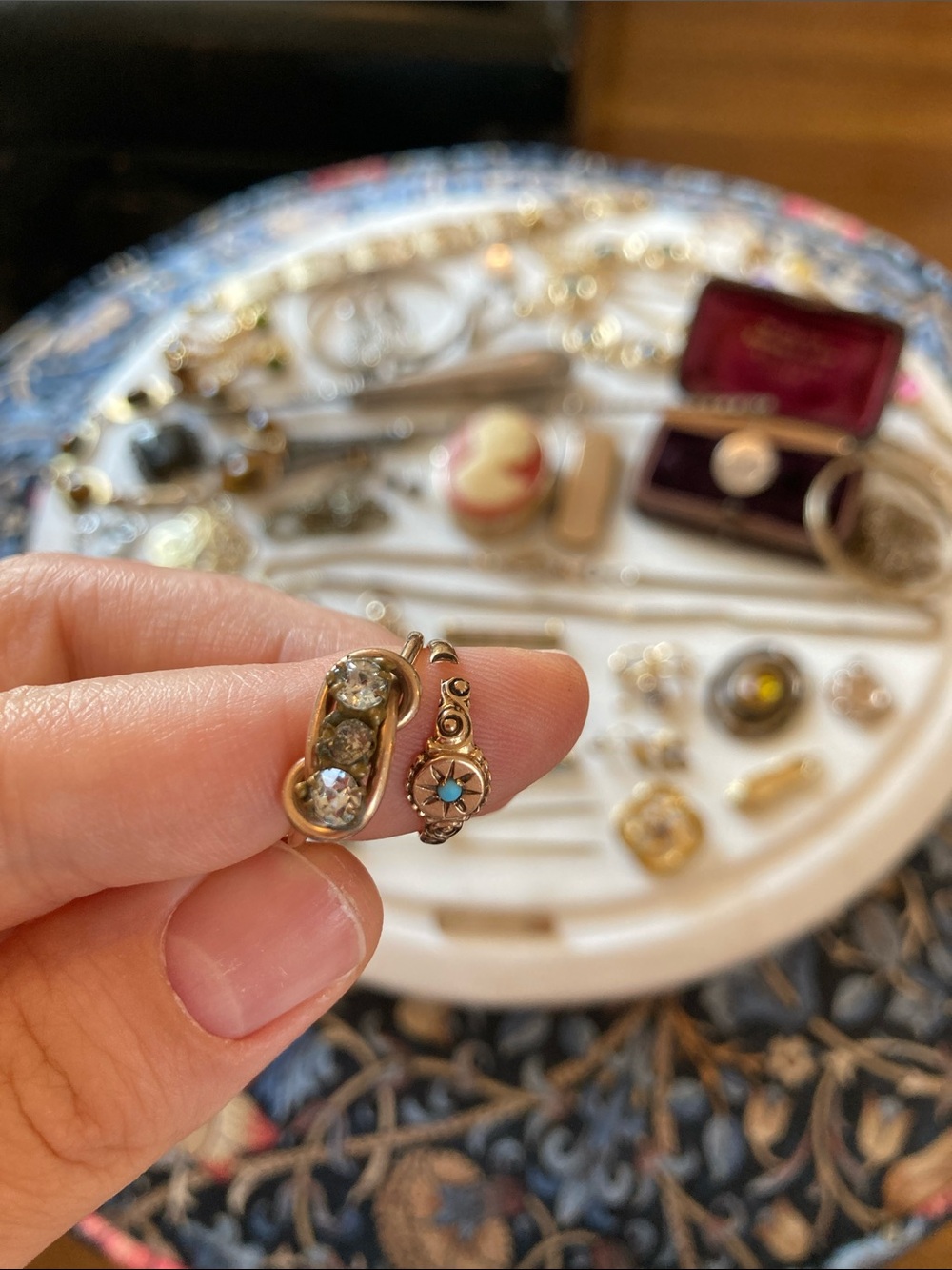 Antique Victorian Sterling Silver, Gemstones, Gold-Filled, etc. Jewelry Lot - Picture 10 of 16